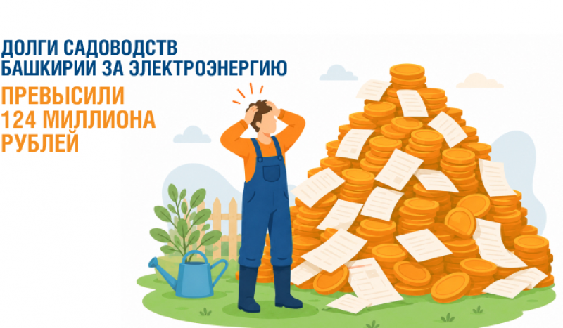 Долги садоводств Башкирии за электроэнергию превысили 124 миллиона рублей