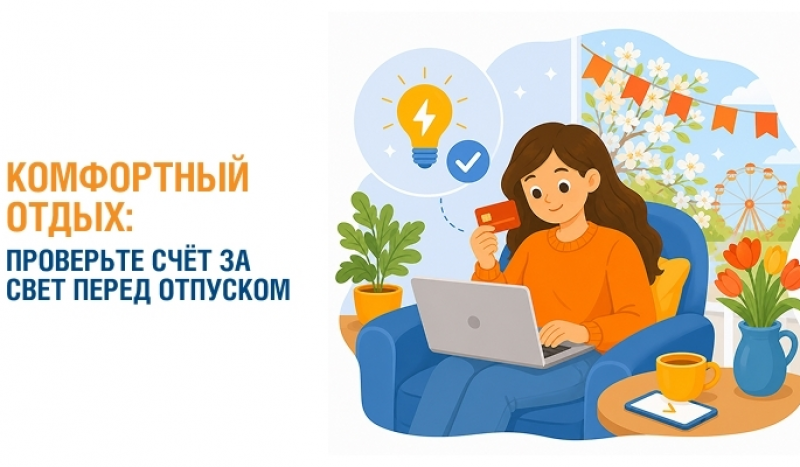Комфортный отдых: проверьте счёт за свет перед отпуском